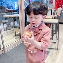 Boy gown child suits suit Spring and autumn flowers Boy Yinglun Winns birthday Male Bao Leisure performance out of the piano walking show