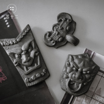 The twelve dragons and nine children refrigerator stickers ceramics Chinese style creative magnetic stickers court style personality national tide traditional Japanese style