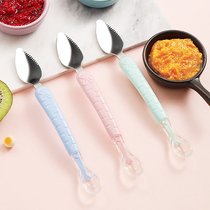 Baby cutlery cutlery baby scraped apple puree spoon suit supplemented with spoon dig for scrapper tool Fruit Clay Instrumental God