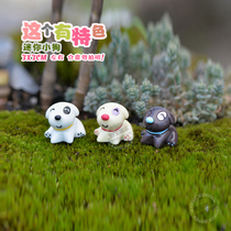 Cute puppy resin ornaments Crafts ornaments potted ornaments can be made in the counter of the mobile phone shop ornaments