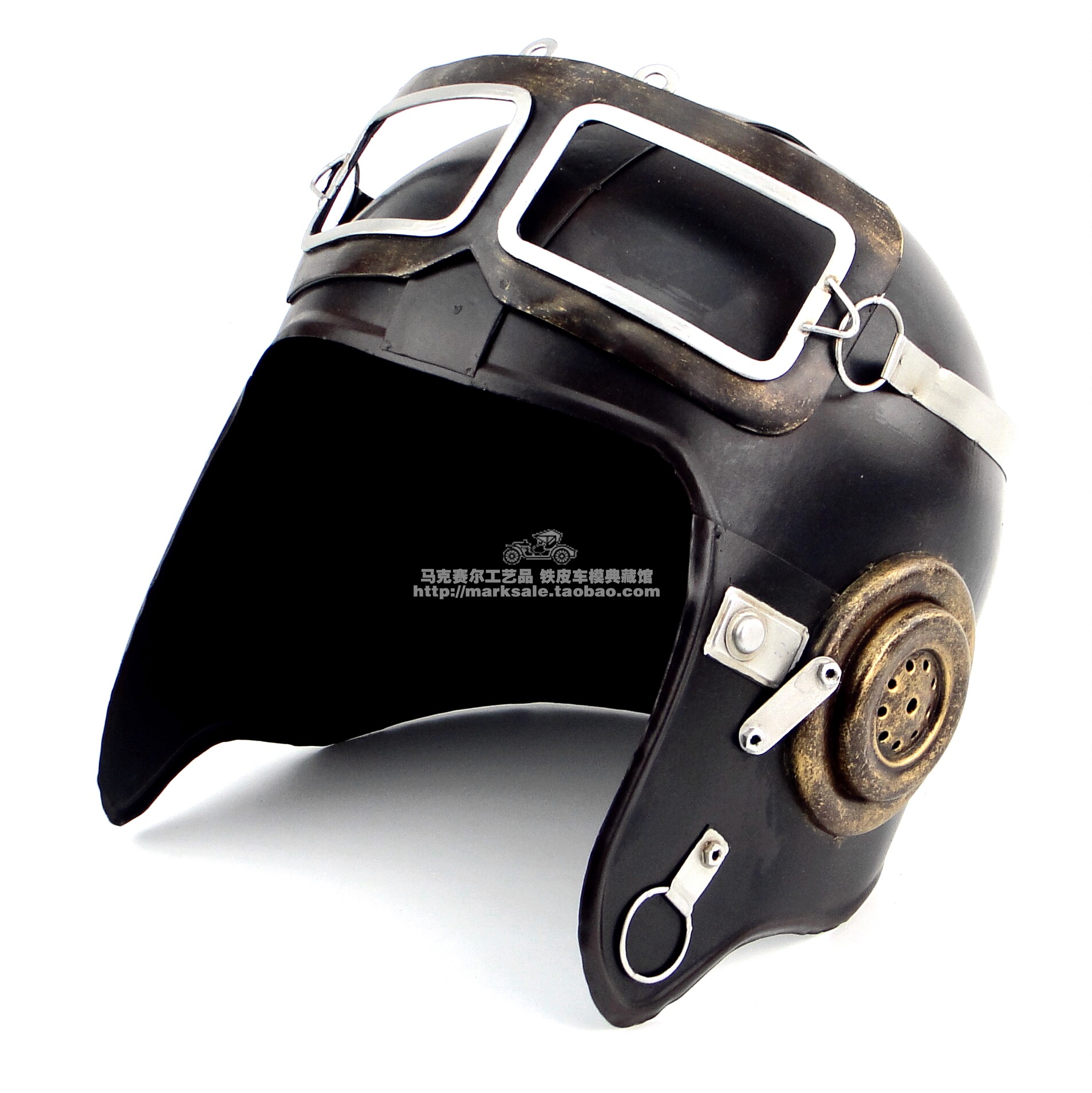 二战美军飞行员帽子复古美式风格装饰铁艺仿古做旧工艺品餐厅装饰