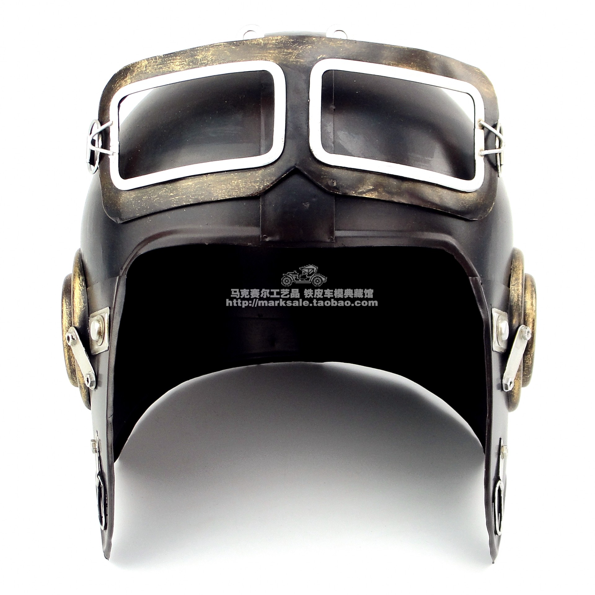 二战美军飞行员帽子复古美式风格装饰铁艺仿古做旧工艺品餐厅装饰