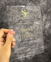 High-end personality customization of simple European invitation invitation letter transparent acrylic invitation letter