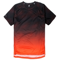 Summer new mens trend Leisure running fitness training short sleeve round neck gradient spot quick-drying sports T-shirt