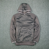 Mens autumn foreign trade plus fat size quick-drying plus velvet training ice hockey loose hooded pullover warm sports sweater