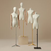 Model props female Korean version of high-grade collarbone female model half clothing store wedding window dummy model stand