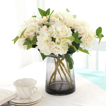High-grade hydrangea simulation flower single living room decoration European style modern simple indoor model room bedroom fake flower decoration