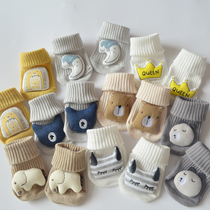 Spring and Autumn Cotton Baby Socks 0-6-12 Newborn Anti-slip Floor Socks 1-3 Cartoon Doll Baby Socks