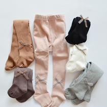 Children's pantyhose spring and autumn girls leggings wear baby medium thick baby baby summer cotton thin