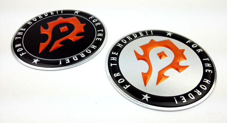 魔兽世界车贴为了部落魔兽车标遮挡划痕金属车贴油箱贴