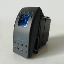 Three-gear self-lock 12V switch with lamp electric car retrofit forklift 24V10A boar-shaped rocker double blue light seven feet