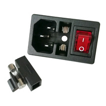 Yongan ac220v computer chassis Mechanical equipment Electrical switch power outlet with fuse control New