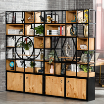 Wrought screen partition floor shelf living room bogusto Shelf shelf display shelf Porch Locker simple