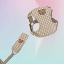 Striped InS Exploits Korea Cute Little Bear Series Chest Back Pet Teddy Bibi Bear Out Chest Harness Traction Rope