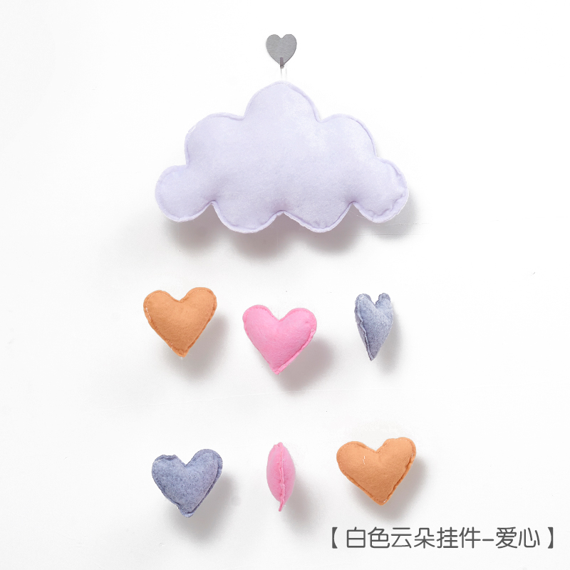 nono love girl heart handmade clouds and moon three-dimensional ornaments ins room dormitory wall decoration pendant