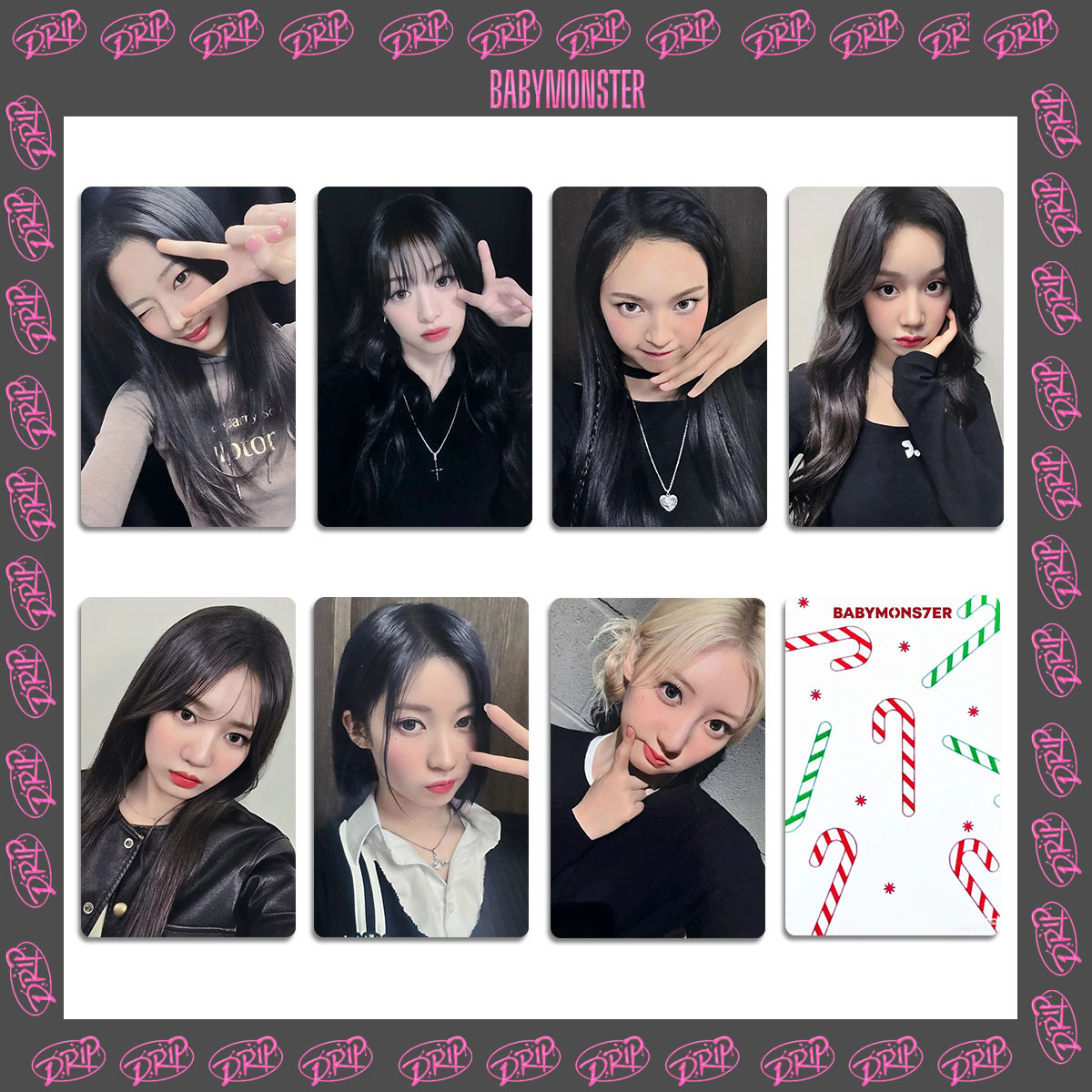 BABYMONSTER专辑小卡MAKESTAR特典卡YG SELECT中文卡背小卡DRIP