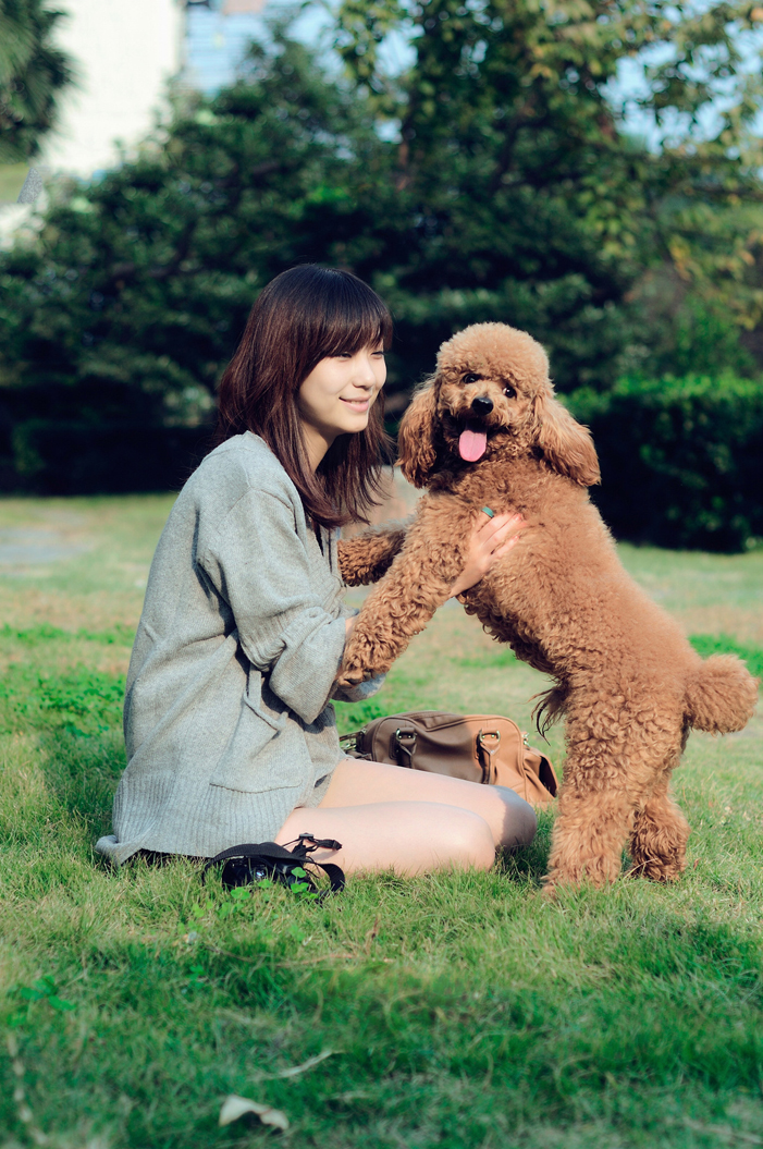 主人与宠物亲密写真