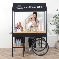 Scenic float stall rack shopping mall supermarket promotion car stall trolley mobile market snack hand push stall cart