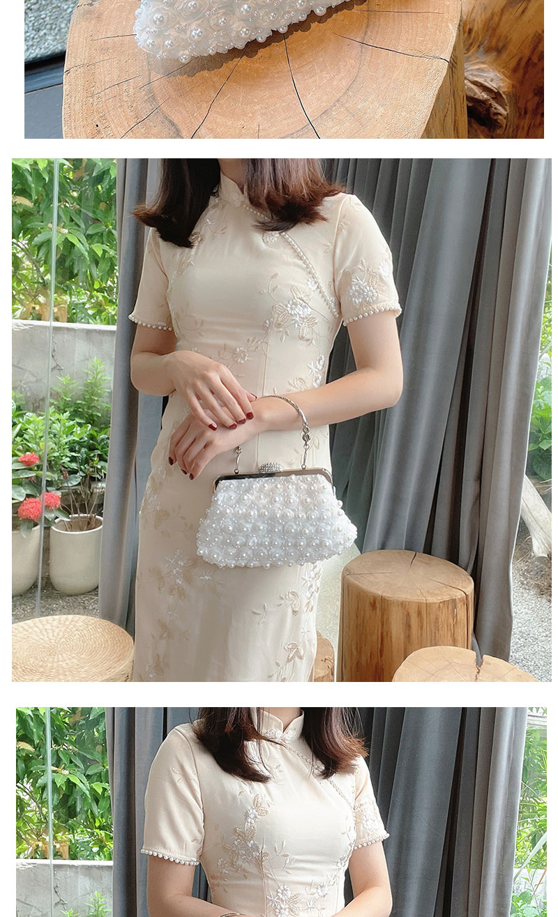 搭配旗袍包包刺绣包百搭复古珍珠包汉服包名媛宴会包手提小包斜跨