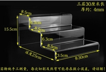 Three-layer acrylic makeup products Transparent wallet rack Slippers rack Siamese frame Ladder display display rack