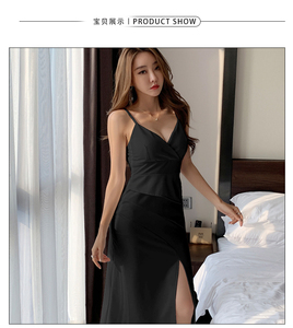 9694 new cross V-neck low cut skirt dress