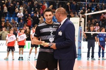 Volleyball suit suit Polish mens volleyball team Katowitz club same jersey (large discount)