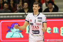 Spot set of instant volleyball uniforms Italian mens volleyball League Trentino 2019 (large discount)