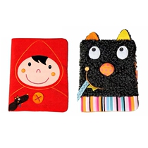 Export France BULOBO Original Grey Wolf and Little Red Hat Cloth Bag Book Leather Foreign Trade Baby Toys