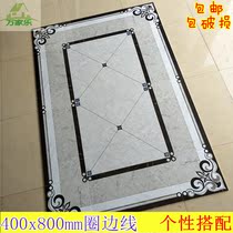 400x800 gray modern simple parquet floor tiles into the aisle living room corridor imitation waterjet wear resistant art tiles
