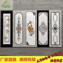 Threshold stone tile 30x90 with picture art over the door stone Room door door barrier stone black gold flower violet