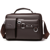 New Quality Mens Bag Mens Casual Shoulder Bag Genuine Leather Messenger Bag Multifunctional Backpack Cowhide Cross-Bag Handbag