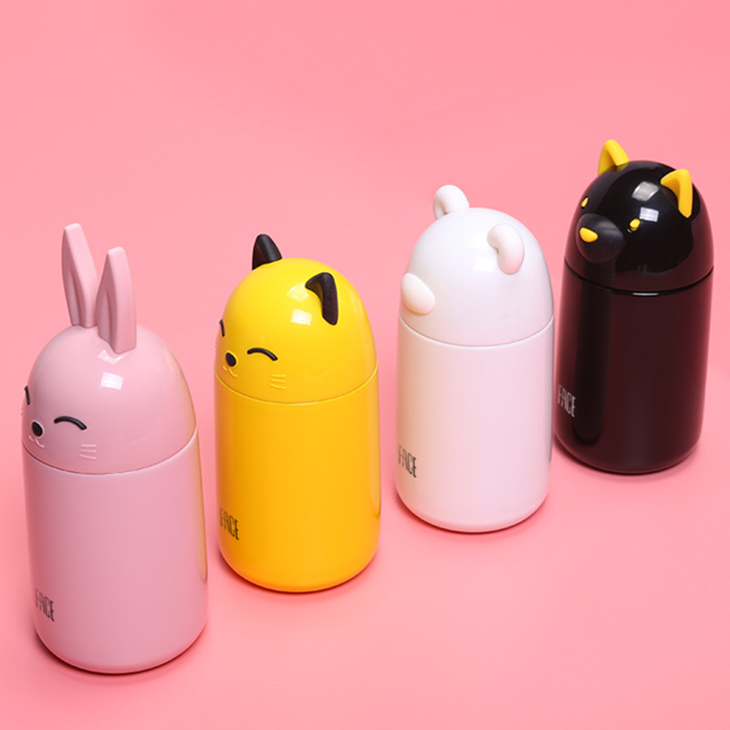 face保温杯女学生可爱水杯儿童迷你便捷316不锈钢时尚创意茶杯子
