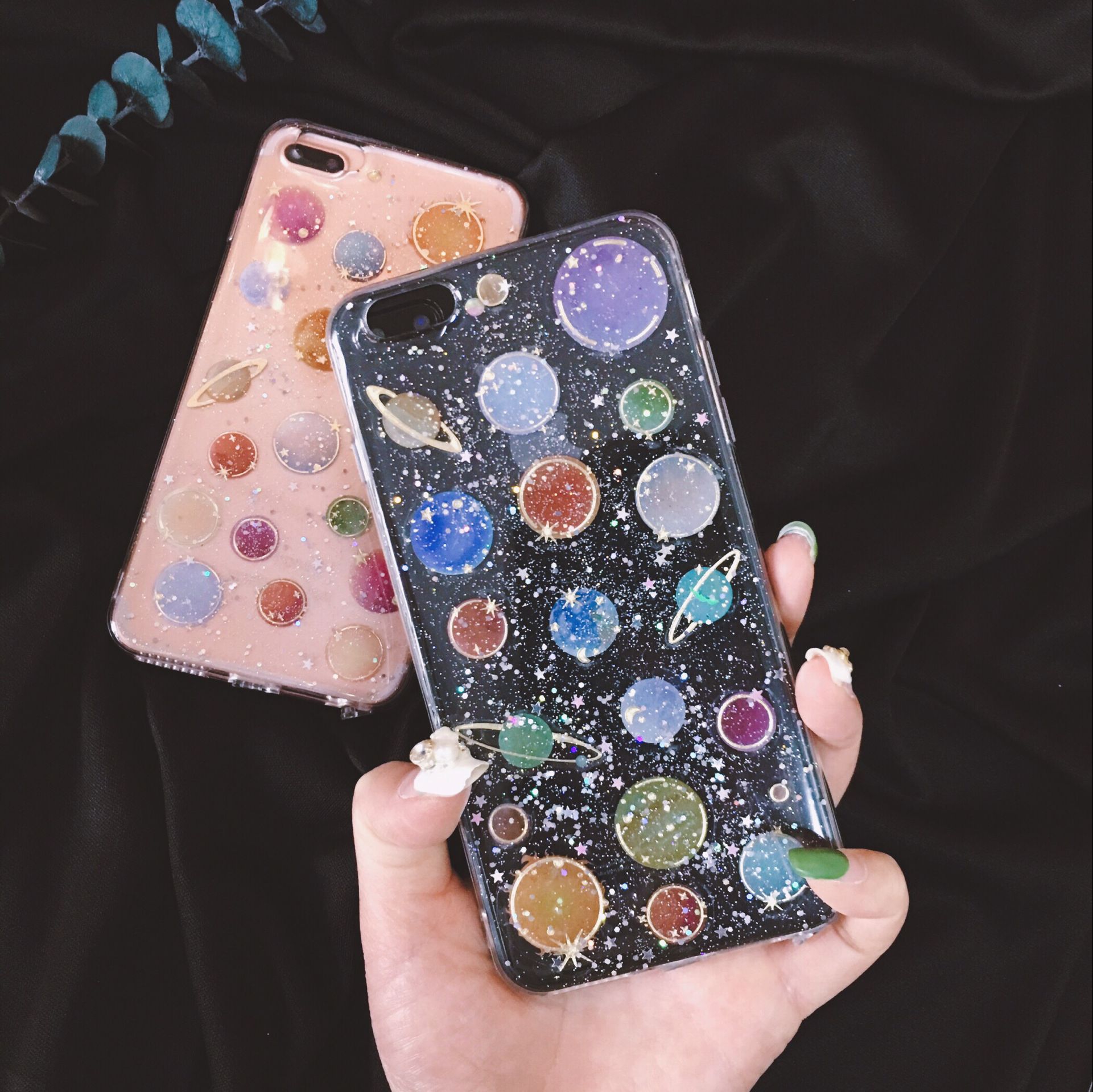 宇宙星球滴胶手机壳定制款iphone7 plus oppo r11华为mate9苹果8