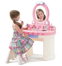 New American plastic dresser princess makeup table house toy set 1-6 year old girl birthday gift