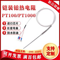 Kaipen armored platinum thermal resistance temperature probe PT100 probe type PT1000 high temperature temperature sensor