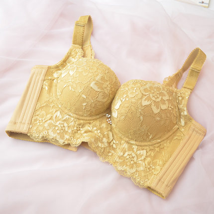 美容院小胸加厚聚拢文胸馒头杯调整型收副乳胸罩AA杯内衣平胸显大-tmall.com天猫