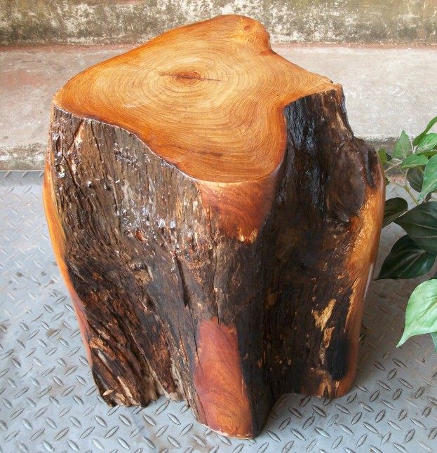 缅甸花梨木墩子圆凳红木凳 大果紫檀随形雕刻坐墩 实木大木墩底座