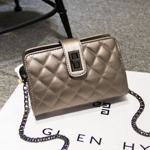 小香风菱格链条小方包