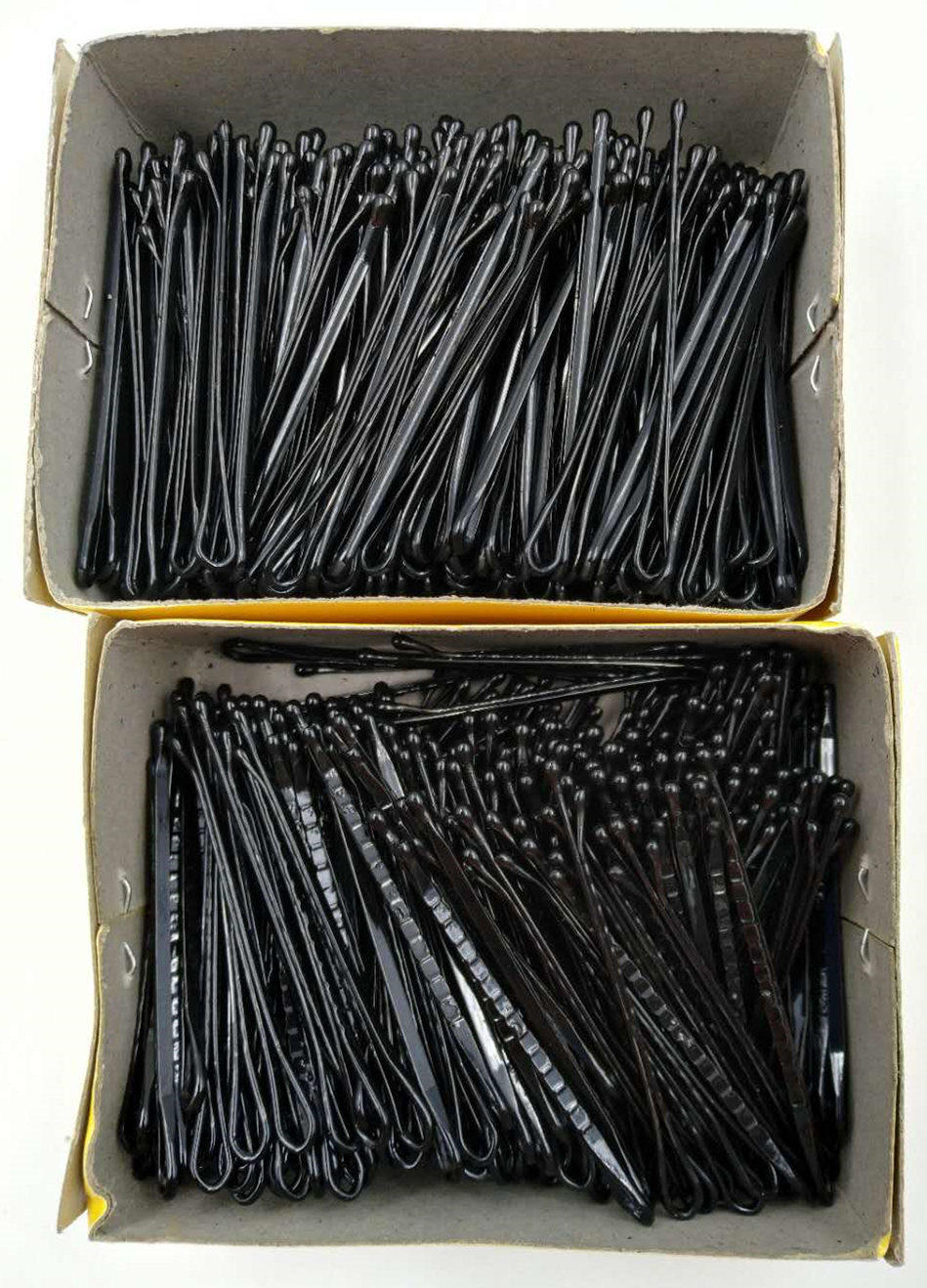 黑卡子影楼晚妆造型盘发盘头一字夹圆头小黑新鲜出炉小钢夹黑未镶