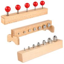 Montei teaching aids Montausssori teaching aids International edition Kindergarten Early education Puzzle Old Screws Combined New Screw Combinations
