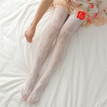 Lace White Silk Socks Children Summer Day Series Soft-girl Long Drum Beat Bottoms Pantyhose Spring Autumn