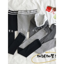Autumn 2020 new Korean gray leggings women outside wear comfortable warm leggings plus velvet padded padded pants