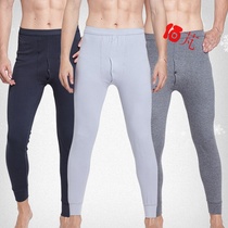 Mens cotton trousers mens warm pants single cotton wool pants autumn and winter plus size tight Slim Leggings