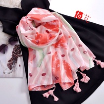 Scarf Summer thin cotton and hemp national style travel photo scarf Neck scarf shawl