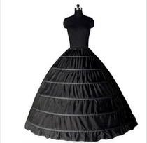New 6 - lap super - large wedding dress with a bride - lined support accessories black lined large skirt