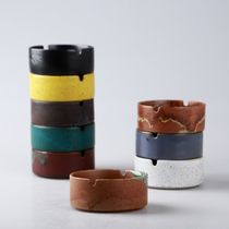 Ceramic ashtray boutique creative high-grade ashtray Personality fashion ashtray home living room Su Tao double hole