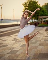Floating Life if dance ballet rosa print medium sleeve ballet dance yoga base training uniform uniform melissa