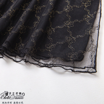 Floating dance new gold thread mesh double wear ballet dance yoga double skirt practice skirt 19FW11