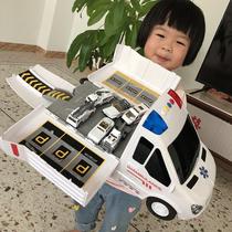 Ambulance toy oversize emulation to send son birthday gift Practical 120 Children can open the door kid to play