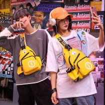 Tide brand chest bag men Korean version of new youth canvas leisure men and women shoulder shoulder bag sports running bag satchel men bag